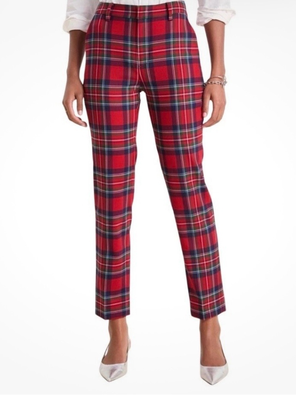 Vineyard‎ Vines Stretch Wool Blend Ankle Pants Balsam Plaid Women’s 6 NWOT